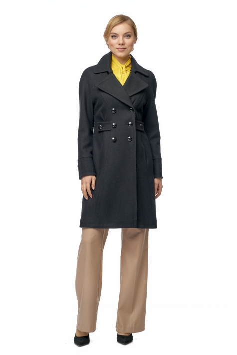 Женское пальто из текстиля с воротником 8003062