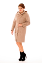 Женское пальто из текстиля с капюшоном 8010535
