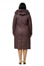 Женское пальто из текстиля с капюшоном, отделка кролик 8010625-3