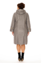Женское пальто из текстиля с капюшоном, отделка искусственный мех 8011856-3