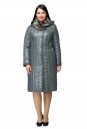 Женское пальто из текстиля с капюшоном, отделка искусственный мех 8011862-2