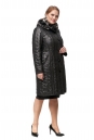 Женское пальто из текстиля с капюшоном, отделка искусственный мех 8012328-2