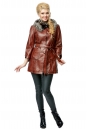 Женская кожаная куртка из натуральной кожи с воротником, отделка чернобурка 8014678