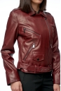 Женская кожаная куртка из натуральной кожи с воротником 8016004-4