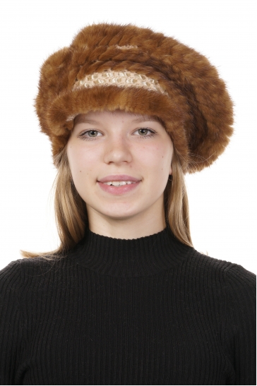 Шапка женская из норки