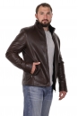 Мужская кожаная куртка из натуральной кожи на меху с воротником 8022689-10