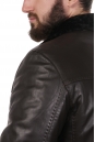 Мужская кожаная куртка из натуральной кожи на меху с воротником 8022841-2