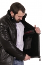 Мужская кожаная куртка из натуральной кожи на меху с воротником 8022846-10
