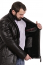 Мужская кожаная куртка из натуральной кожи на меху с воротником 8022849-10