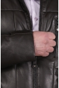 Мужская кожаная куртка из натуральной кожи с воротником, отделка овчина 8022948-2