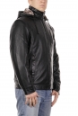 Мужская кожаная куртка из эко-кожи с капюшоном 8023929-3