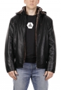 Мужская кожаная куртка из эко-кожи с капюшоном 8023929-5
