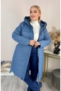 Женское пальто из текстиля с капюшоном 8024097-3