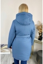 Женское пальто из текстиля с капюшоном 8024097-7