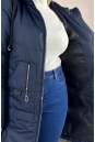 Женское пальто из текстиля с капюшоном 8024106-5